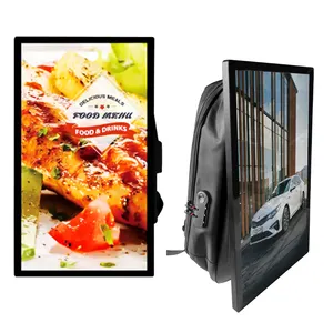 Portable Advertising And Promotion Use Backpack Billboard LCD Screen High Resolution Video Backpack Billboard