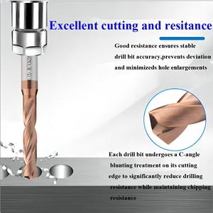 Foret en carbure Baolifeng à effet de rupture des copeaux, conception de refroidissement externe 3D/5D/8D, pour fonte sur machine CNC - Product Image 4