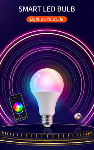 Ampoules LED intelligentes Tuya E26 E27 B22 9W BT Wifi, changement de couleur RGBCW, commande vocale Alexa <span class=keywords><strong>Homekit</strong></span> - Product Image 5