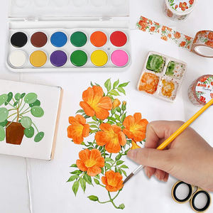 Ensemble de peinture <span class=keywords><strong>aquarelle</strong></span> pour enfants en vrac Peinture <span class=keywords><strong>aquarelle</strong></span> lavable en 12 couleurs Idéal amusant et outil d'apprentissage pour K - Product Image 6