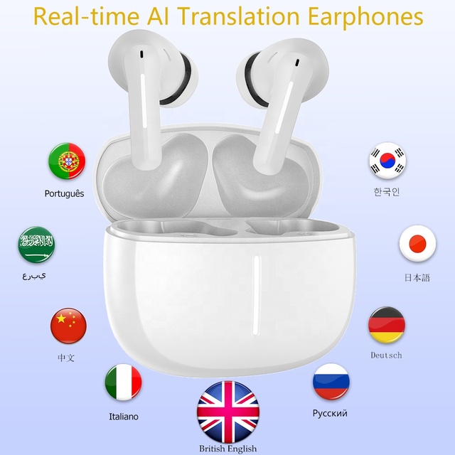 S81A AI Translation Earphones Support Simultaneous Interpretation and Meeting Assistant ANC Noise-canceling Wireless Earphones