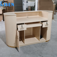 Kisen Foshan - Meuble de réception moderne de luxe beige et blanc pour salon de beauté et SPA, fabriqué en Chine - Vente chaude
