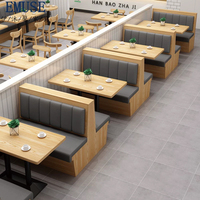 UPTOP Vente en gros de banquettes de restaurant en bois, sièges de salle à manger, canapé banquette américain en cuir gris