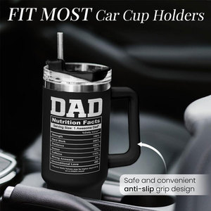 Cadeau pour la fête des pères, meilleur papa de tous les temps, tasse isotherme en acier inoxydable de 40 oz, pour les voyages, le camping, la voiture - Product Image 5