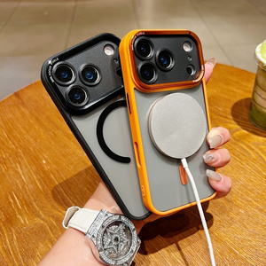 เคสโทรศัพท์ใสแบบแม่เหล็กพร้อมกรอบกล้องเรียบง่ายสำหรับ iPhone 17 16 15 14 Pro Max เลนส์สีดำ ฝาหลังใสแบบด้าน แข็งแรงทนทาน - Product Image 5