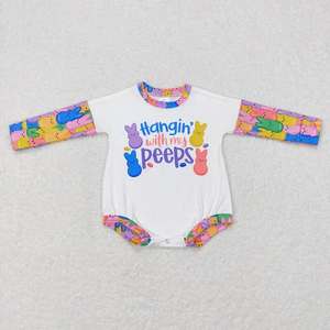 Vendita Speciale: Costume Colorato da Coniglietto Pasquale con Stampa 'Hang With <span class=keywords><strong>My</strong></span> Peeps' per Bambina - Product Image 5