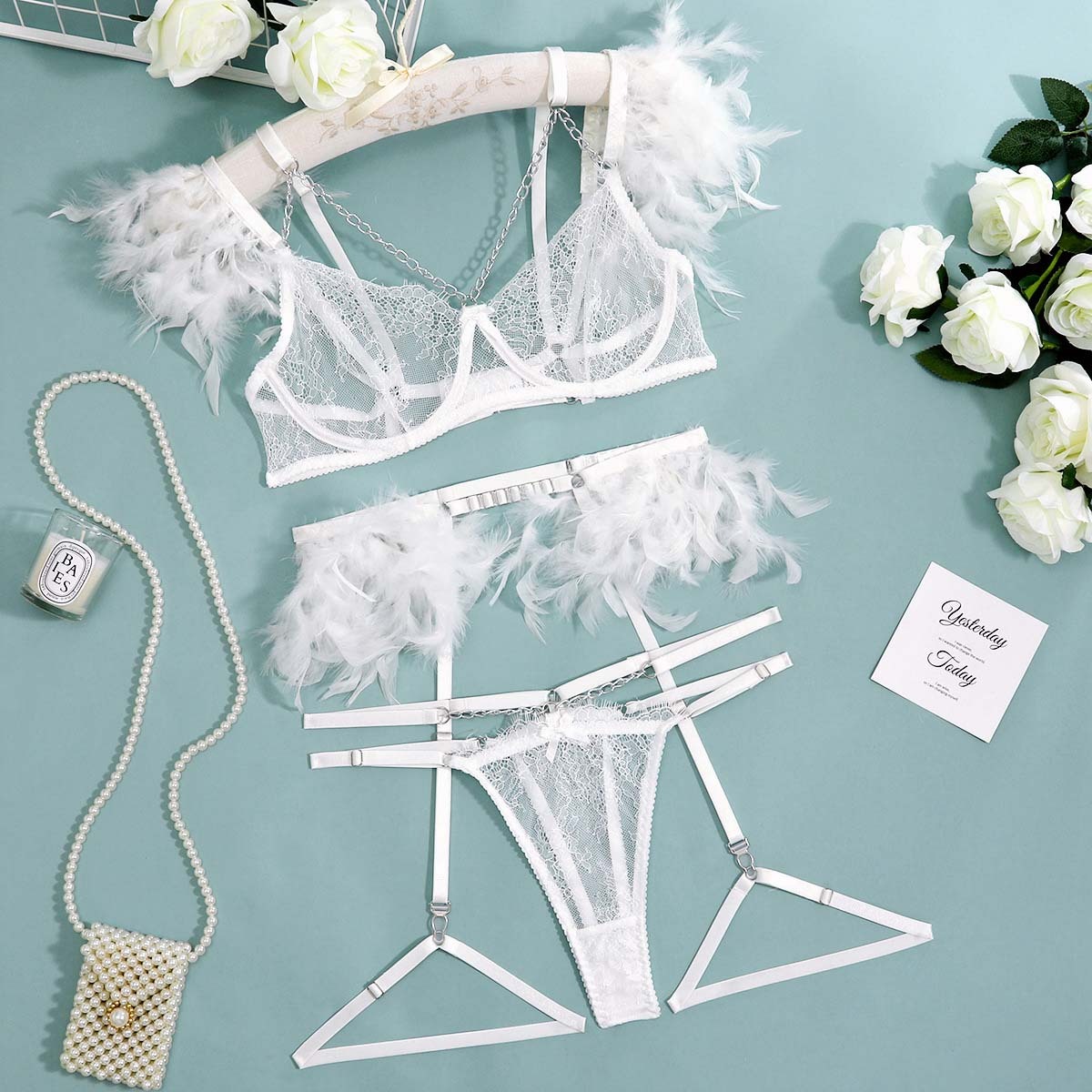 Girls Lingerie Women Thong Sexy Erotic Lingerie 4pcs Mesh Sexy Lingerie ...