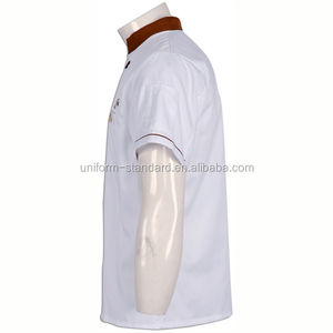 Basic Fit Manteau <span class=keywords><strong>de</strong></span> Chef En Plastique Boutons Manches Courtes Coton Sergé <span class=keywords><strong>Pas</strong></span> <span class=keywords><strong>Cher</strong></span> <span class=keywords><strong>Veste</strong></span> <span class=keywords><strong>de</strong></span> Chef - Product Image 4