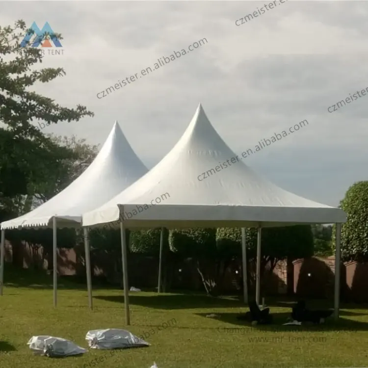 Fabriek Directe Verkoop Witte Buitentuin Tuinhuisje Aluminium Frame Pvc Bruiloft Pagode Tent