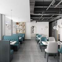 Ensemble de mobilier de restaurant en marbre et bois massif de style nordique pour restaurants de fondue, canapés, banquettes, tables et chaises