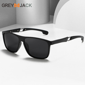 Lunettes de soleil polarisées Greyjack Square, monture noire en PC, verres TAC, protection UV400 pour le sport et la conduite - Product Image 5