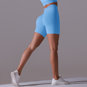 Nuovo arrivo pantaloncini <span class=keywords><strong>da</strong></span> ginnastica estivi senza cuciture per donne a vita alta <span class=keywords><strong>da</strong></span> allenamento a compressione collant <span class=keywords><strong>corti</strong></span> <span class=keywords><strong>da</strong></span> palestra fornitore di abbigliamento <span class=keywords><strong>da</strong></span> palestra - Product Image 4