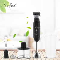 Blender tangan listrik rumah tangga 300W dengan helikopter pengaduk plastik kompatibel lintas batas Mode Turbo kapasitas 600ml