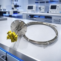 9-Points Integrated Multi-point Thermocouple Signal Device with SUS316L Flange 20MPa High Pressure for Vacuum Furnace