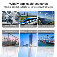 Tube flexible ondulé en plastique électrique résistant à la chaleur et imperméable en PE PP PA Polyéthylène Polypropylène Nylon de 13 mm