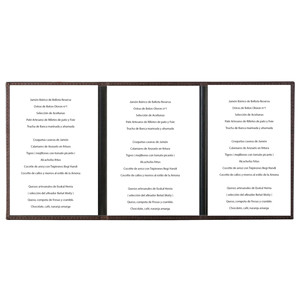 Porta Menu Tiziano in Pelle Marrone Rettangolare Resistente per Uso Ristorante - Product Image 2