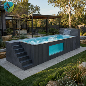 Mini <span class=keywords><strong>piscine</strong></span> conteneurisée moderne, portable, pour intérieur, fabriquée en Chine, petit réservoir en fibre de verre pour jardin, cour arrière, <span class=keywords><strong>villa</strong></span> - Product Image 1