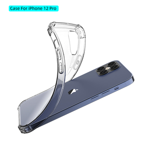 Fundas para teléfono móvil con protección completa 360° transparente, a prueba de golpes, anti-caídas, con protección de lente y airbag 3D para iPhone 12 Pro. - Product Image 4