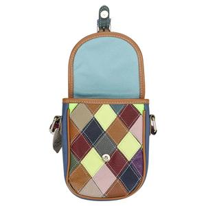 Sacs à bandoulière miniatures en cuir véritable AndoBag pour femme, avec surpiqûres colorées, sac à main pour téléphone portable, sac à bandoulière pour femme 1781 - Product Image 5