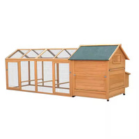 Poulailler en bois avec fermeture à bouton, double porte, grande taille, enclos extérieur pour l'élevage - Vente transfrontalière à succès