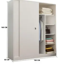 Armario de puerta corredera, panel moderno simple, armario de almacenamiento