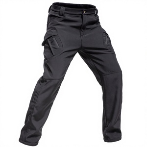 IX9 <b>Winter</b> Lightweight Canvas Thermal Softshell Pants EU Fit Fleece Lined Waterproof Windproof Cargo Pants Outdoor Safari Style - Product Image 2
