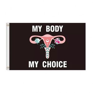 In Kỹ Thuật Số Bán Buôn Ngoài Trời Bay Tùy Chỉnh Kích Thước <span class=keywords><strong>Double</strong></span> Side In Ấn Của Tôi Cơ Thể Của Tôi Sự Lựa Chọn Của Tôi Quyền Của Phụ Nữ Cờ - Product Image 4