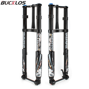 Nanlio montagne neige vélo grosse fourche vtt vélo Suspension fourche 20 26 pouces huile Air pression fourche 4.0 pneu 135x9mm gros fourches  18