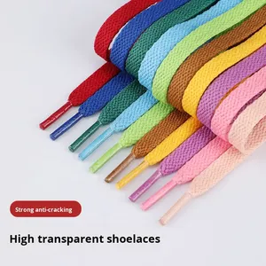 Nouveaux lacets plats monocouche en gros, 0,8 cm de large, blancs et noirs, universels pour baskets et chaussures décontractées - Product Image 2