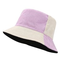Gorra de pescador de pana bicolor para mujer y hombre, estilo bucket, para verano.