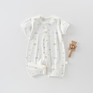 Body de bebé con lunares, mono de manga corta con cierre a presión, ropa de verano unisex para niños pequeños - Product Image 6