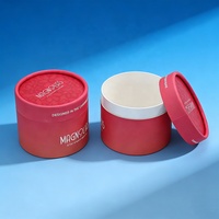 Boîte cylindrique personnalisée avec logo, vide, pour savon artisanal, shampoing solide, crème pour le visage, pot cosmétique, emballage en tube de carton