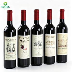 Bouteille de <span class=keywords><strong>vin</strong></span> en verre <span class=keywords><strong>bordeaux</strong></span> vert foncé givré de luxe pour <span class=keywords><strong>vin</strong></span> <span class=keywords><strong>rouge</strong></span> premium - Product Image 2