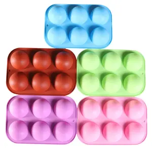 Bakeware Cake Decorating Tools Half Sphere Silicone Soap Molds Pudding Chocolate Fondant Mould Ball Shape Cake Tools Supplier