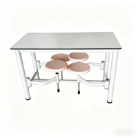 Schnelle Lieferung, Geringe Mindestbestellmenge, Zusammenklappbare Moderne 4-Sitzer Esszimmer-Sets für Mitarbeitercafeteria mit Platzsparenden Verstaubaren Stühlen