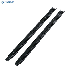 Modern 27mm Steel <strong>Plastic</strong> Ball <strong>Drawer</strong> <strong>Runner</strong> 2-Fold for Kitchen Dining Home Bedrooms Apartments Bathrooms Living Rooms - Product Image 3