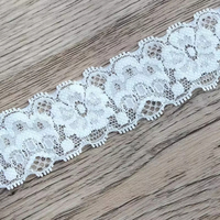 Nouvelle conception Zeal : Dentelle élastique de 3,5 cm pour lingerie, sous-vêtements, tissu en dentelle florale française décorative pour mariage