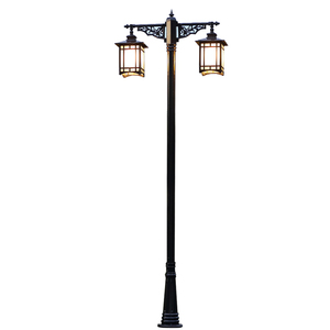 Outdoor Garden <b>Light</b> <b>Post</b> LED Iron Pole Glass Shade 2700K Warm White IP54 Weatherproof <b>Solar</b> Powered Motion Sensor 10-Year - Product Image 1
