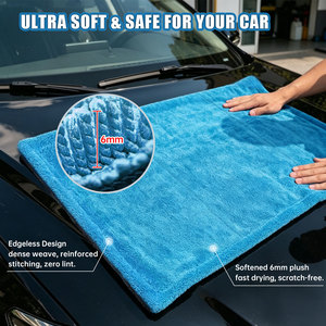 <span class=keywords><strong>Serviette</strong></span> de nettoyage pour voiture <span class=keywords><strong>BMW</strong></span> en microfibre 1400 g/m², 60*90 cm, 70*90 cm, couleur bleue, super absorbante, sans peluches, lavable en machine - Product Image 6
