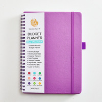 Carnet de planification budgétaire personnalisé pour femmes, formats A5 et A6, couverture en PU, reliure spirale