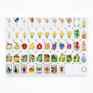 Country Farm Frucht- und Blumen-Acryl-Mahjong-Set mit Weizen- und Cottage-Motiven für Frauen, Frühlingsgarten-Einweihungsgeschenk - Product Image 1