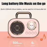 Haut-parleur portable sans fil étanche pour la maison, l'extérieur, le chant familial, le karaoké, mini haut-parleur karaoké avec horloge en plastique