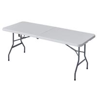 Ventes Directes Usine : Tables et Chaises de Fête Pliantes Réglables, Tables Pliantes Rectangulaires en Plastique, Portables pour Extérieur