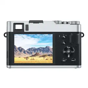 Seçeneği Mini dslr kamera 4k 1080P 720P Film kamera 16X güçlü Zoom Video 48 Mega piksel filtre dijital kamera