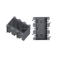 NBKEAO W355R Boîtier d'encastrement poli 3 modules pour interrupteur et prise, bleu, PVC, IP, pour travaux anciens, 152X94X95, Chine