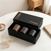 Ensemble cadeau de bougies parfumées de qualité supérieure Witoyou, dans un coffret cadeau pour Noël, en verre carré mat, sans cire minérale de paraffine, vente en gros