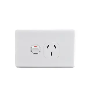 Free Samples SAA Approved Australian Electric Wall Light Switch Socket Single Power Point Manufacturer