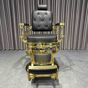 Luxueux Heavy Duty Coiffure Styling Chaise Moderne Réglable Noir Or Barbershop Rasage <span class=keywords><strong>Barber</strong></span> Chaise pour Hommes - Product Image 2