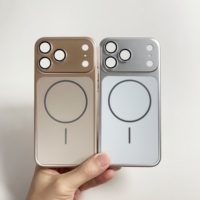 Coque de téléphone magnétique INS Style à grande fenêtre pour iPhone 17 11 12 13 14 15 16 18 Pro Max, coque rigide en PC à grande fenêtre 17 Air