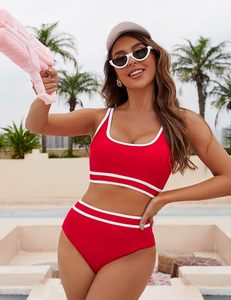 Nouveau Maillot de Bain Deux Pièces Sexy et Élégant 2026 pour Femme : Ensemble Bikini Bandeau et String Taille Haute pour le Fitness - Product Image 1